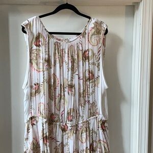 J. Jill Pink and Green Floral Dress